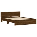 vidaXL Cadre de lit sans matelas chêne marron 150x200 cm