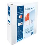Classeur Pp Personnalisable Kreacover - 4 Anneaux En D 60mm - A4 Maxi - Blanc - X 10 - Exacompta