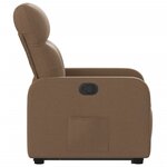 vidaXL Fauteuil inclinable Marron Tissu