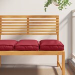vidaXL Coussins de palette pour siège 2 Pièces Rouge vin 40x40x8 cm Tissu Oxford