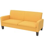 vidaXL Ensemble de canapés 2 Pièces Tissu Jaune