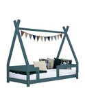 Lit cabane enfant NAKANA 120 x 180 vert pétrole