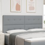 vidaXL Applique LED Tête de Lit Gris clair 100 cm Tissu