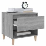 vidaXL Tables de chevet 2 Pièces Sonoma gris 50x46x50cm Bois d’ingénierie