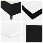 vidaXL Lit à sommier avec matelas et LED Noir 180x200 cm Tissu