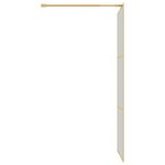 vidaXL Paroi de douche avec verre ESG transparent doré 80x195 cm