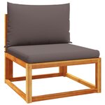 vidaXL Salon de jardin avec coussins 5 Pièces Bois d'acacia solide
