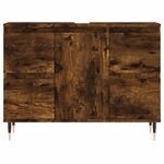 vidaXL Armoire salle de bain chêne fumé 80x33x60cm bois d'ingénierie
