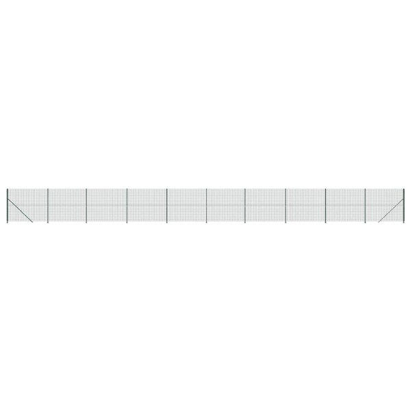vidaXL Clôture en treillis métallique avec bride vert 1 8x25 m