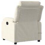 vidaXL Fauteuil inclinable de massage électrique crème velours