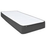 vidaXL Sommier à lattes de lit Gris foncé Tissu 180x200 cm