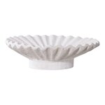2 bougeoirs assiettes en ciment blanc