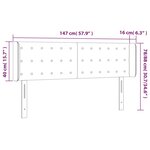 vidaXL Tête de lit à LED Bleu 147x16x78/88 cm Tissu
