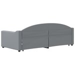 vidaXL Lit de jour avec lit gigogne gris clair 90x190 cm tissu