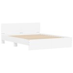 vidaXL Cadre de lit sans matelas blanc 140x200 cm