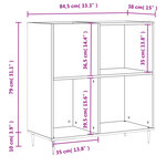 vidaXL Armoire à disques chêne sonoma 84 5x38x89 cm bois d'ingénierie