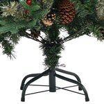 vidaXL Sapin de Noël avec pommes de pin Vert 150 cm PVC et PE