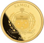 Pièce de monnaie en Or 50 Dollars g 0.5 Millésime 2025 POPE FRANCIS