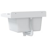vidaXL Lavabo pour montage murale blanc 50x35x24 cm résine