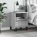 vidaXL Table de chevet sonoma gris 40x35x50 cm bois d’ingénierie