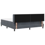 Lit Box Spring vidaXL avec Matelas Gris Foncé 180x200 cm en Velours