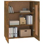 vidaXL Armoire murale suspendue Chêne fumé 69 5x32 5x90 cm