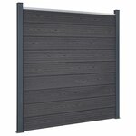 vidaXL Ensemble de panneaux de clôture gris 180x186 cm WPC