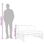 vidaXL Canapé central 120x80 cm bois de pin massif