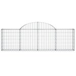 vidaXL Paniers à gabions arqués 2 Pièces 200x30x60/80 cm Fer galvanisé