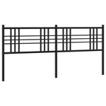 vidaXL Tête de lit métal noir 200 cm