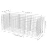 vidaXL Lit surélevé à gabion Acier 270x90x100 cm