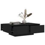 vidaXL Table basse Noir 90x60x31 cm Bois d’ingénierie