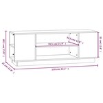 vidaXL Meuble TV Blanc 110x35x40 5 cm Bois de pin massif