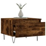 vidaXL Tables basses 2 Pièces chêne fumé 50x46x35 cm bois d'ingénierie