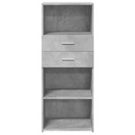 vidaXL Buffet haut gris béton 50x42 5x124 cm bois d'ingénierie