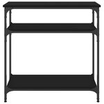 vidaXL Table console noir 75x29x75 cm bois d'ingénierie