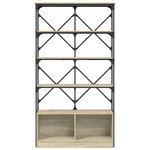 vidaXL Bibliothèque chêne sonoma 100x26x180cm bois ingénierie et métal