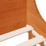 vidaXL Cadre de lit sans matelas cire marron 140x190cm bois pin massif