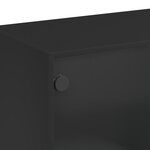 vidaXL Bibliothèque avec portes noir 136x37x142 cm bois d'ingénierie