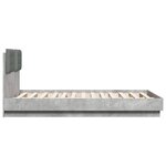 vidaXL Cadre de lit sans matelas gris béton 135x190 cm