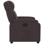 vidaXL Fauteuil inclinable électrique Marron foncé Tissu