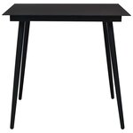 vidaXL Ensemble à manger d'extérieur 5 Pièces Rotin PVC Noir