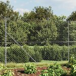 vidaXL Clôture à mailles losangées avec ancrage argenté 1 6x10 m