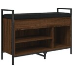 vidaXL Banc à chaussures chêne marron 85 5x32x57 5cm bois d'ingénierie