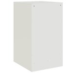 vidaXL Tables de chevet 2 Pièces blanc 34 5x39x62 cm acier