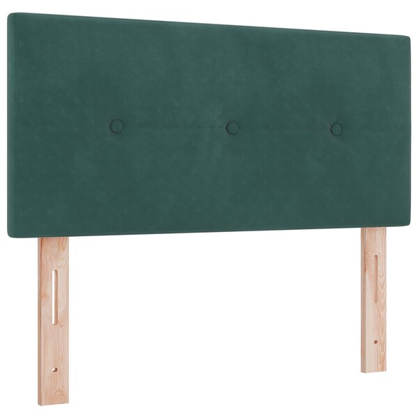 Tête de lit LED vidaXL Capitonnée Vert Foncé 90 cm Velours