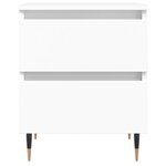 vidaXL Tables de chevet 2 Pièces blanc 40x35x50 cm bois d’ingénierie