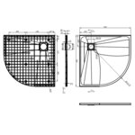 vidaXL Receveur de douche SMC Blanc 90x90 cm