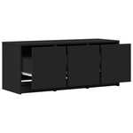vidaXL Meuble TV avec LED noir 97x34x40 cm bois d'ingénierie