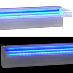 vidaXL Déversoir pour cascade avec LED RVB Inox 90 cm